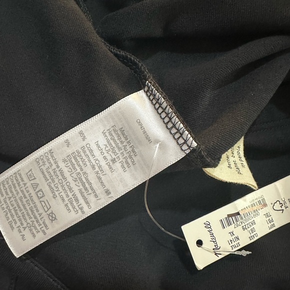 Madewell Knit Biker Unitard Shorts Black XL NWT - Picture 9 of 10